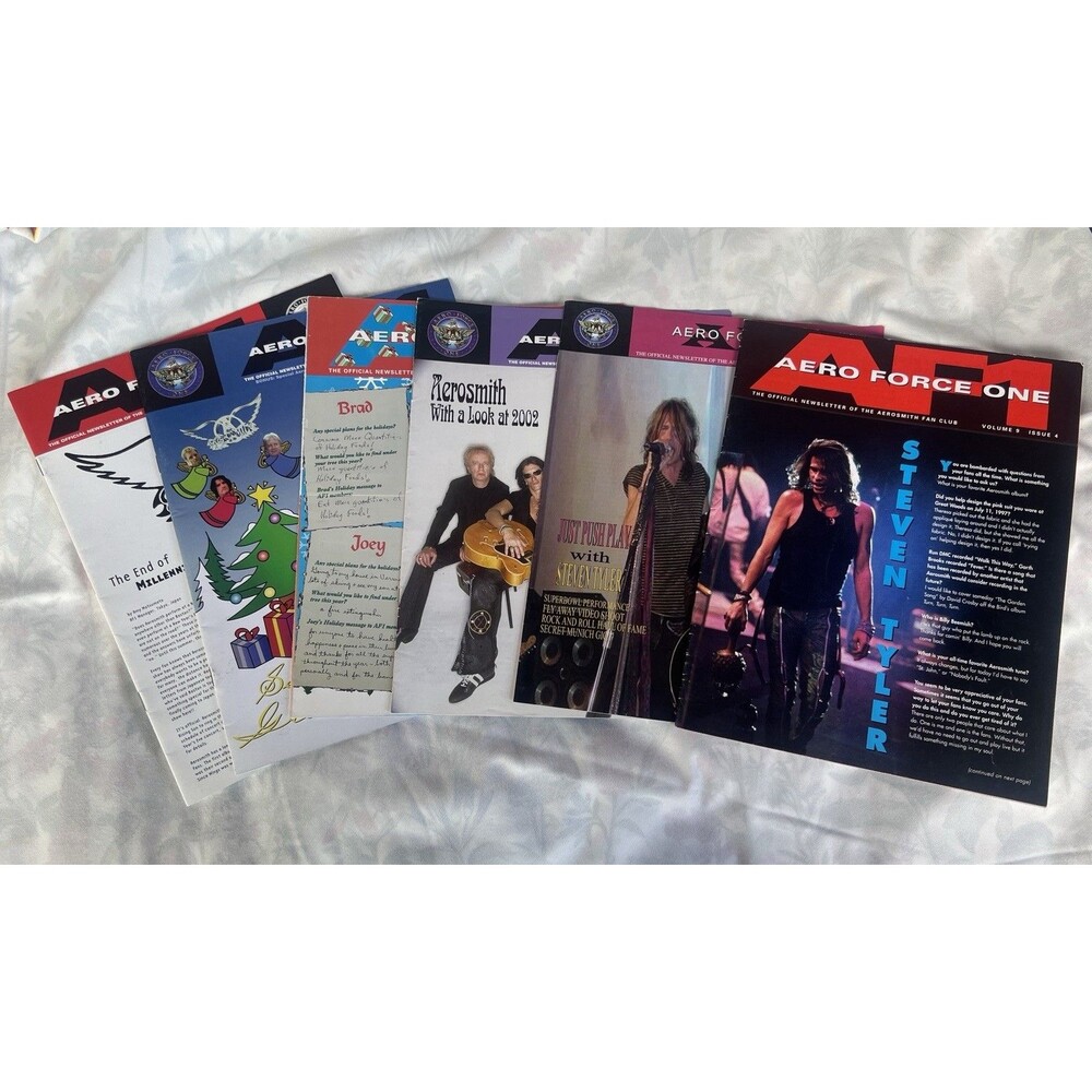 6 Total Official Newsletter Aerosmith Aero Force One Fan Club Rock Roll Music